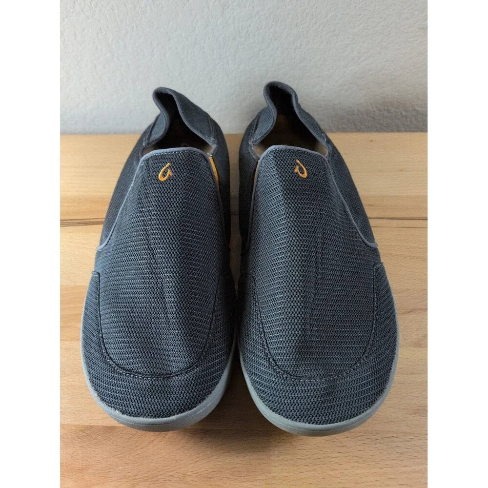 OluKai Nohea Mesh Slip on Sneaker Grey/Orange Walking Shoes Men's Size 14